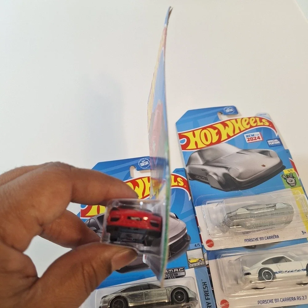 Hot Wheels Porsche 6 Cars‎ Target Red / Zamac / Keychain/ 911 Rally Some Damage